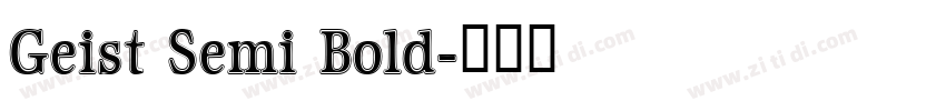 Geist Semi Bold字体转换